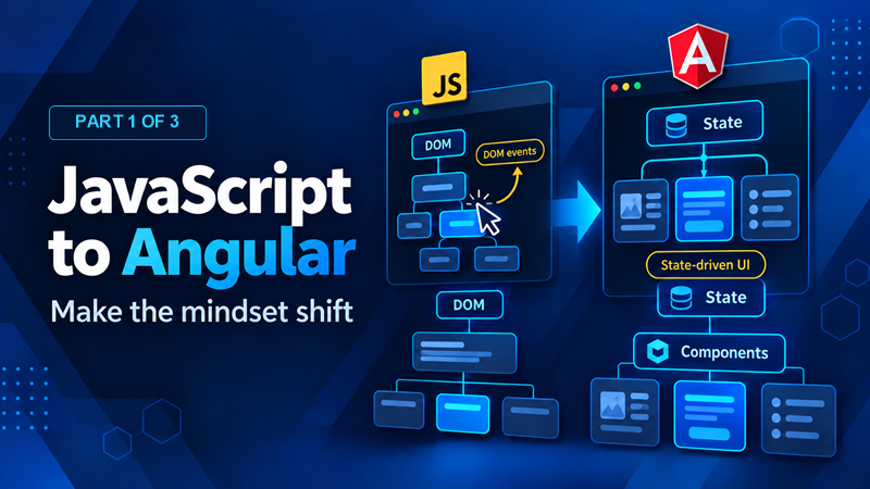 JavaScript to Angular Easy Migration Guide: Part 1 - From Plain JavaScript to Angular, the Real Mindset Shift
